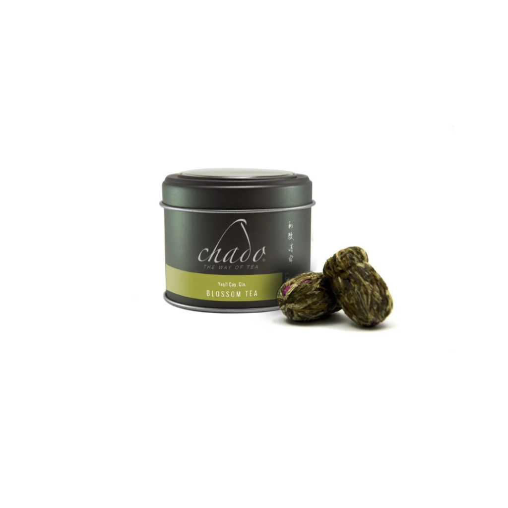 Blossom Tea çiçek açan çay topları teneke kutu Chado