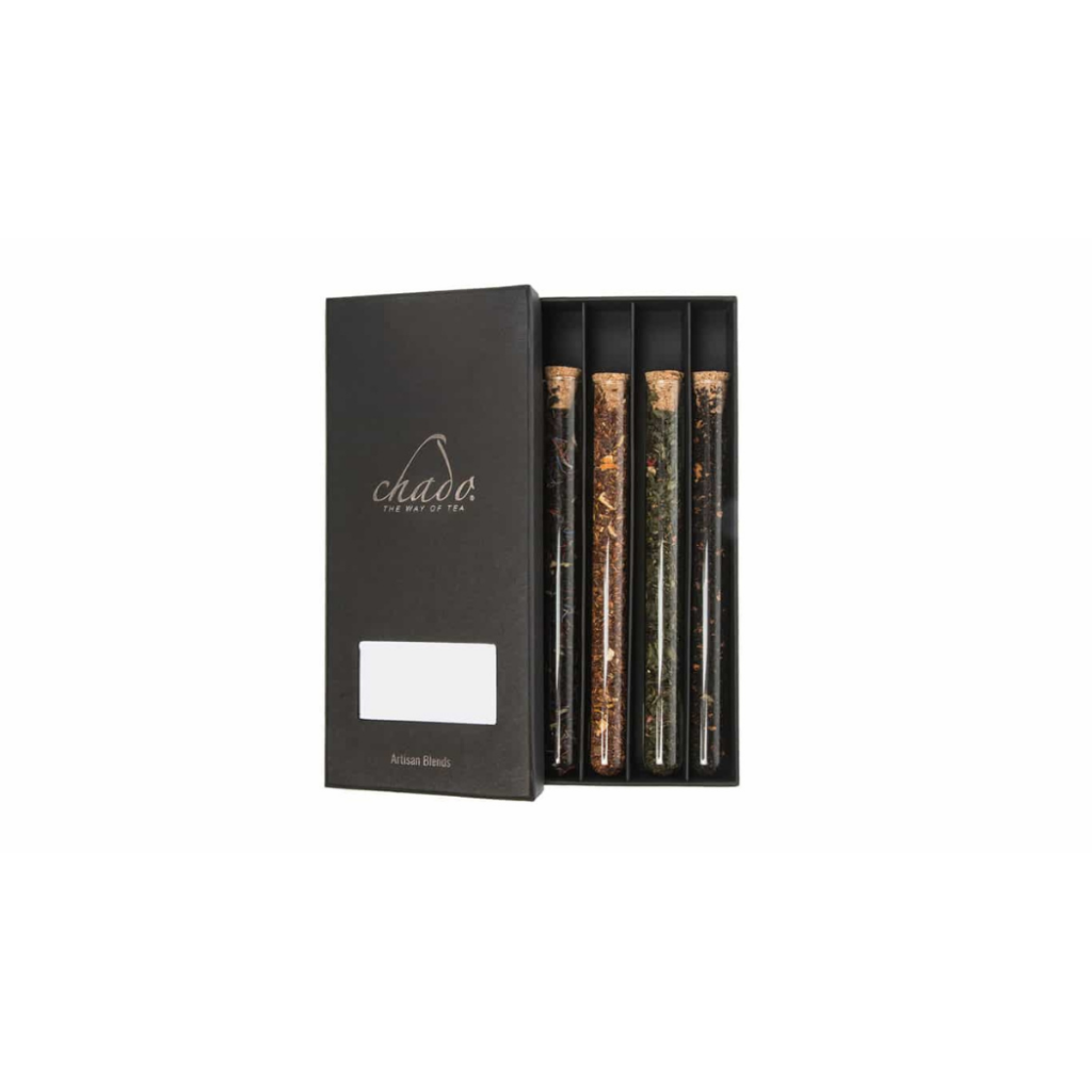 Chado Artisan Blends 5'li test tüpü çay hediye seti siyah kutu
